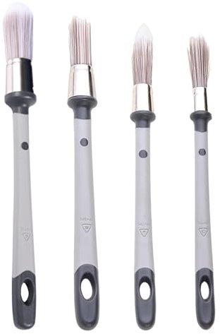 4 Paint Brushes, Multifunctional Brush Set, Silver Pointed Round Paint Brush, Crevice And Corner Dust Removal Brush, Painting Brush With Long Handle