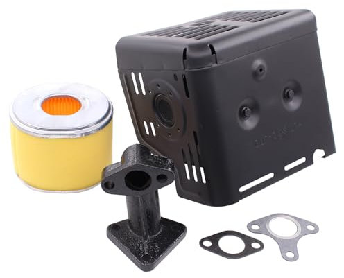 Silenziatore di scarico con filtro dell'aria, guarnizione per tubo di scarico, collettore motore, prefiltro per Honda GX340 GX390 188 F GX 390 340 188F generatore di corrente Gokart