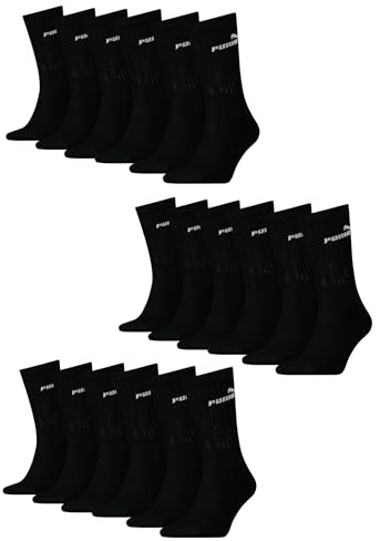PUMA Unisex Crew Tennissocken Sportsocken Socken für Damen Herren 18 Paar