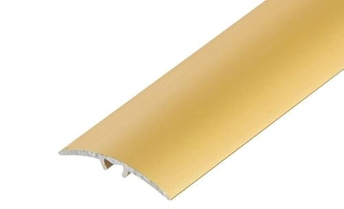 37 mm x 930mm 5in1 Installation System Aluminium Door Bars Threshold Strip Transition Trim Laminate Tiles Levelling TMW Profiles (Gold)