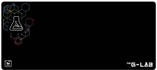 The G-Lab Selenium XXL-Gaming-Mauspad – großes Gaming-Mauspad – optimiert für Rutschfestigkeit – rutschfeste Unterseite – pflegeleicht – extra Komfort Mauspad 900 x 400 x 4 mm – Schwarz