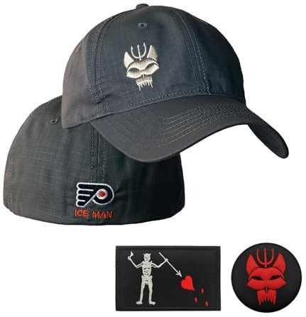 ZXRSJBL Herren und Damen Militär Seal Team SAS Tactical Baseball Cap Snapback Stretchable Hat (Silvery,L)