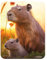 3D LiveLife Magnet - Cute Capybaras from Deluxebase. Lenticular 3D Capybara Fridge Magnet. Magnetic decor for kids and adults with artwork licensed from renowned artist, David Penfound
