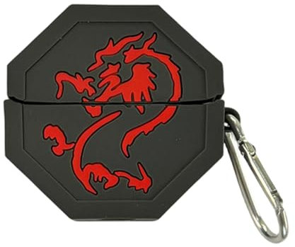 AOLABOKY for Bose Ultra Open Earbuds Case,Cartoon Cool Dragon Talisman Jackie Chan Adventures Silicone Protective Cover with Hook for Boys Girls