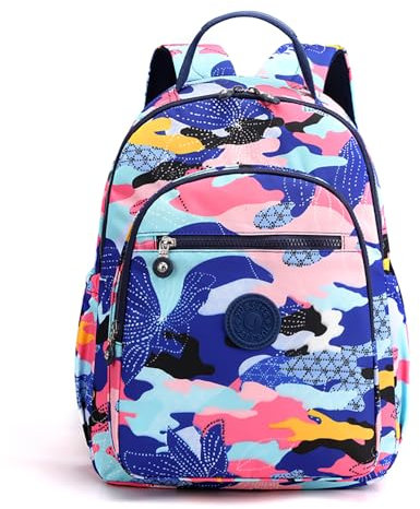 YANAIER Rucksack Damen Cityrucksack Wasserdicht Leichtgewicht Casual Daypack Tagesrucksack Mode Reisen Mädchen Schultaschen Laptop Rucksack Regenbogen