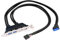 cablecc USB 2.0 & USB 3.0 interne vier Buchsen Mount Panel auf 9pin 19pin 20pin Motherboard Baffle Kabel mit PCI-Halterung, 50 cm