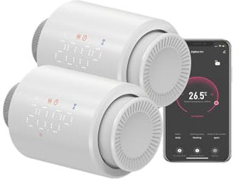 Qiumi Led Zigbee Thermostat Radiator Valve,eTRV,Smart Life APP Control,Voice control work with alexa googolehome