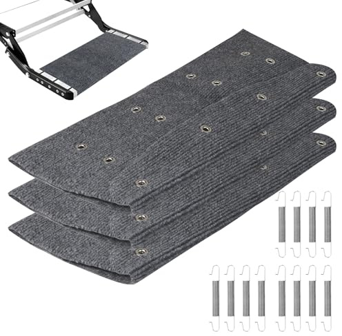 LALAGO 3 Stück RV-Stufenmatte, rutschfeste Gadget-Zubehör für Wohnmobil, Campingmatte (Grau)