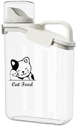 Boite a Croquette Pour Chat 2L Conteneur Pour Aliments Pour Animaux de Compagnie, Container Croquette Avec Gobelet Doseur Pour Aliments Animaux Conteneur Chat Portable Boite Croquette-Sans Bpa