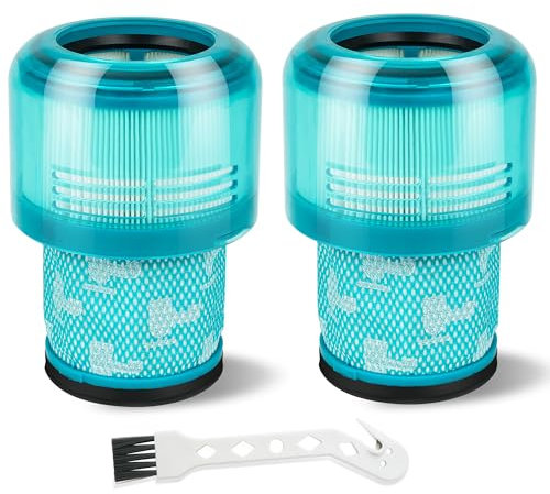 Cheerhom Filtro per Dyson V11, 2 Pezzi di Filtris di Ricambio per Aspirapolvere Dyson V11 V15 SV14 SV17 SV22 Detect Absolute, Torque Drive Filtros per Aspirapolvere Dyson V11, Blu