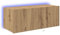 vidaXL artisan oak tv stand - 80x35x31cm - engineered wood, built-in lighting, storage cabinet for living room