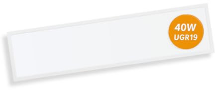 LUXULA LED Panel 120x30cm - 4000K Neutralweiß 40W 4400lm - UGR<19 blendfrei - flimmerfrei - Backlit - Rasterleuchte Einbaupanel für Rasterdecke - inkl. 230V Netzteil