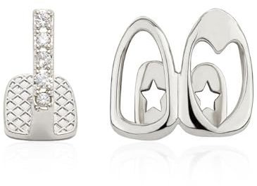 2pcs Double Hollow Heart Zähne Kappen für Frauen Männer Hip Hop Gold Silber Farbe Glatte Grills Schmuck Party Geschenke,Silber