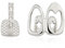 2pcs Double Hollow Heart Zähne Kappen für Frauen Männer Hip Hop Gold Silber Farbe Glatte Grills Schmuck Party Geschenke,Silber