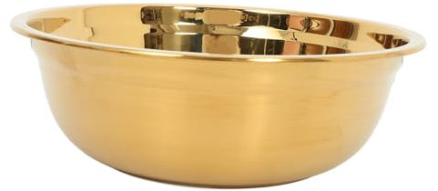 Operitacx Bacino Addimensionato in Acciaio Inossidabile Cucina Multiuso Ciotola Domestico Piccolo Insalata Bacino Durevole Lavastoviglie Bacino Quadrato Lavabo Da Appoggio Bacinella D'oro