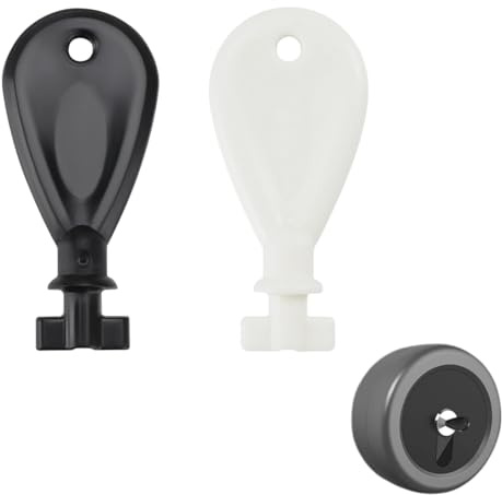 DOKRIN 2 clés universelles de rechange pour distributeur de papier toilette pour professionnels de l'entretien des salles de bain (noir et blanc)