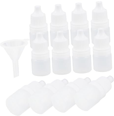 Healvian 12pcs White Squeezable Plastic Dropper Bottles Reusable Eye Dropper Containers for Essential Oils Pigments Medicine Dispensing Travel Toiletries Liquid Storage