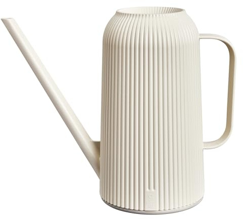 Elho Vibes Fold Watering Can 1.7Ltr Annaffiatoi - Linen White | L 25.2 x P 7.4 x A 21 cm | Plastica riciclata al 100%