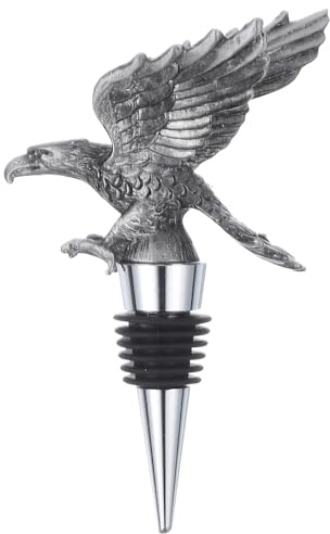 Lurrose Eagle Bottle Stopper Zinc-Alloy Wine Saver with Easy to Clean and Washable Features, Reusable Wine Bottle Plug for Home and Party Use
