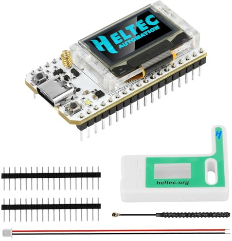 Heemol ESP32 LoRa V3 Entwicklungsboard, 868 MHz SX1262 LoRa Modul, Meshtastic LoRaWAN Kompatibel, mit Antenne und Gehäuse, 0.96 Zoll OLED Display, Typ-C, für IoT und Off-Grid Kommunikation