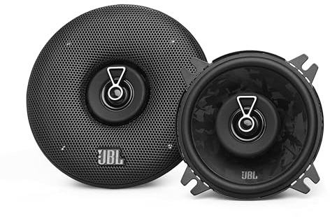 JBL Stage 3 Gen2 48 100mm 4 Zoll Koaxial Lautsprecher Auto Glasfasermembran | 50W RMS / 400W Peak, 89dB, 4 Ohm Impedanz, 80Hz-20kHz Frequenzgang, PEI Hochtöner, mit Schutzgitter, Plus One