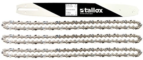 3 tallox chaînes de tronçonneuses et 1 guide-chaînes .325 1,6 mm 67 maillons longueur de guide-chaîne 40 cm compatible avec Stihl