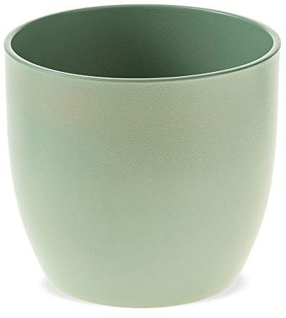 matches21 Pflanztopf Blumentopf Keramik glatt matt Übertopf Keramiktopf wasserdicht 1 STK Ø 14x13 cm hellgrün