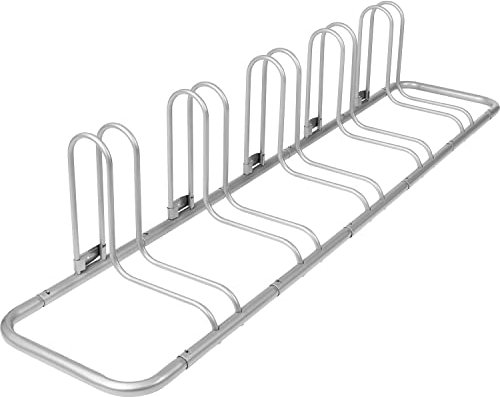 Retrospec Stash Rack 2, 4 & 5 Bike Floor Stand Bicycle Storage Organizer for Mountain Bike, Road Bike, Weather Resistant Fine Powder Steel Coating Fits Wheels up to 3