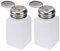 ULTECHNOVO 2Pcs 200ml Druckflaschenspender, Drücken Alkoholspender Leer Abschließbare Nagellackentferner Pumpe Push Schuhputzmaschine Drucktyp Flüssigkeitspumpenspender (Aluminiumkern)