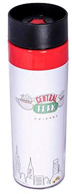 Blue Sky RD-RS464062 Studios Vaso Termo Viaje Premium Central Perk Friends, Blanco, Talla única