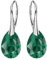 Ohrringe Silber 925 Hängend - Ohrringe Hängend mit Kristallen - Wählen Sie Schmuck für Sie - Wetten Sie Auf Silber Ohrringe Damen in Form eines Tropfes (Emerald)