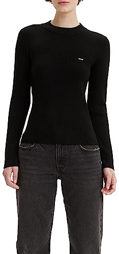 Levi's Crew Rib Sweater Caviar, Maglione Donna, Caviale, XS