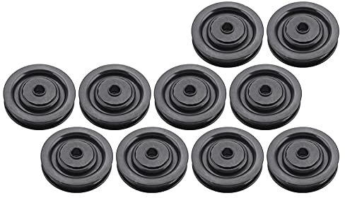 Keenso 10 Stück 75mm / 90mm Universal Nylon Lager Riemenscheibe Rad Fitness Hebezeuge für Kabelmaschinen Fitnessgeräte(75mm) Fitness-Kombinationen