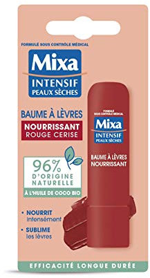 Mixa Baume à Lèvres Nourrissant Rouge Cerise, 1 Unité (Lot de 1)