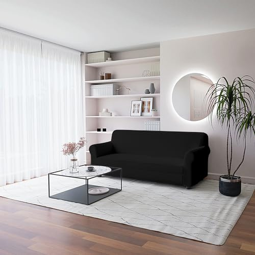 Italian Bed Linen Sofa-Schonbezug “Più Bello”, Schwarz, 3 PLÄTZE