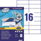 EUROPE 100 Mehrzweck-Etiketten, selbstklebend, 105 x 37 mm, Weiß, 1600 Stück