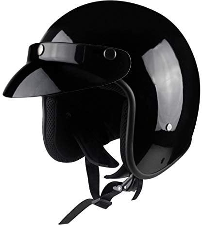 GAOZ Mezzi Caschi retrò Casco Scodella Moto Casco Classic Aperto Scooter Motorino Portatile Sicurezza Mezzo Casco Omologato ECE