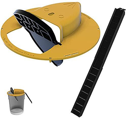 Piège à souris réutilisable de deuxième génération, seau de 19 litres, compatible avec capteur de souris haute sensibilité pour une utilisation en intérieur et en extérieur