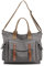 FANDARE Tela Borsa Tracolla Spalla Tote Donna Borsa a Mano Messenger per 10.5 Pollice Tablet Shopping Viaggio Partito Work Crossbody Bag Grigio