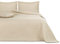 AmeliaHome Tagesdecke mit Pompons 170x270 cm Bettüberwürf zweiseitig Ultrasonic Steppung Polyester Meadore Beige