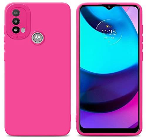 Cadorabo Hülle kompatibel mit Motorola Moto E20 Schutzhülle TPU Silikon Case Liquid Design mit Kameraschutz Slim Kratzfest Weiche Gummi mit Rundumschutz Case Hülle für Motorola Moto E20 in Pink