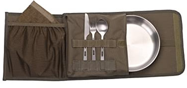 New Direction Tackle Juego de cubiertos de titanio puro para una persona