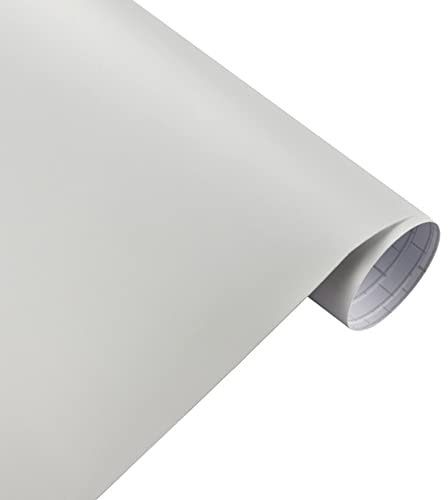 Selbstklebende Vinyl Autofolie, Blasenfrei Lackschutzfolie DIY PVC Wrap Styling Autoaufkleber für Innen Außen, Auto Motorrad, Weiß 50 * 200cm
