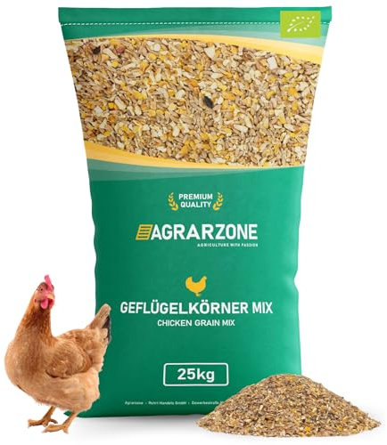 Agrarzone Bio Hühnerfutter 25kg [Premium Müsli] - 100% Bio Qualität aus Österreich - Gentechnikfreies Hühner Futter Körnerfutter für Legehennen