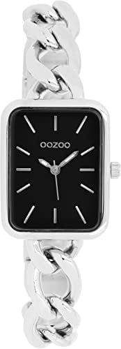 Oozoo Timepieces Damen Uhr| Armbanduhr Damen mit Kettenarmband | Hochwertige Uhr für Frauen| Edle Analog Damenuhr in rechteckig
