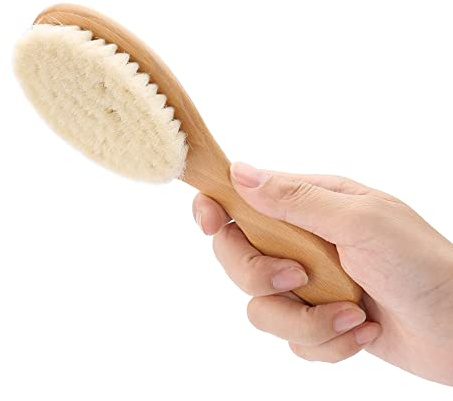 Retro Oil Barber Fade Brush Hombres Barba Cepillo Cuello Plumero Cepillo de Limpieza Cepillo Suave para Barba con Mango de Madera Barba Herramienta de Limpieza del Cabello Cepillo