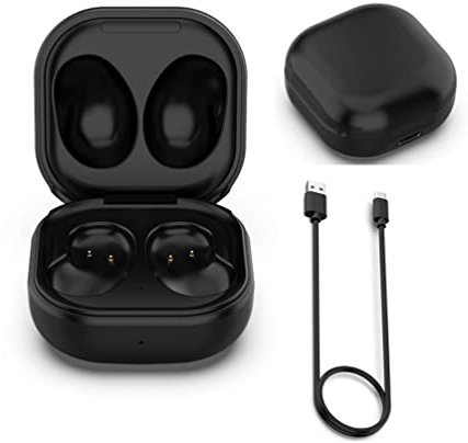 Ladegerät Box für Samsung Galaxy Buds Live Ladecase Ersatz, Ladehülle mit Ladekabel für Galaxy SM-R180 Earbuds Aufbewahrungsbox und Ladestation (Schwarz)