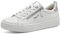 Tamaris COMFORT Damen Sneaker flach mit Reißverschluss Freizeit, Weiß (White Patent), 36 EU