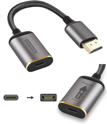 ELUTENG Adaptateur USB C vers HDMI,femmina a maschio Uni-Directional Type C 3.1 (Fonte) a HDMI (Display) Converter 4K@60Hz Adattatore Thunderbolt 3 per iPhone 15 Series, MacBook, iMac, iPad Pro