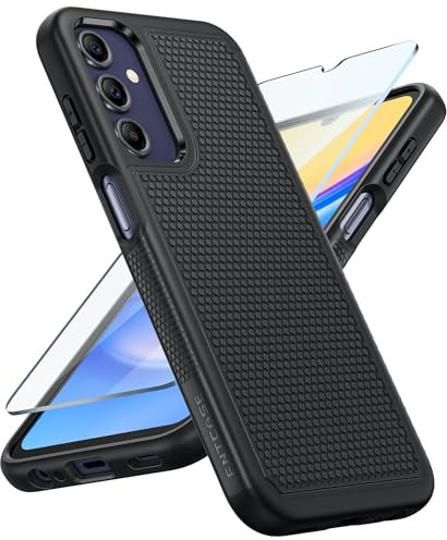 FNTCASE für Samsung Galaxy A15-5G Hülle: Dual Layer Schutzhülle Handyhülle Robuste Stoßfest mit rutschfeste Strukturierte Rückseite - Militärischer Schutz Bumper Tough Case für Samsung A15 4G/5G/LTE